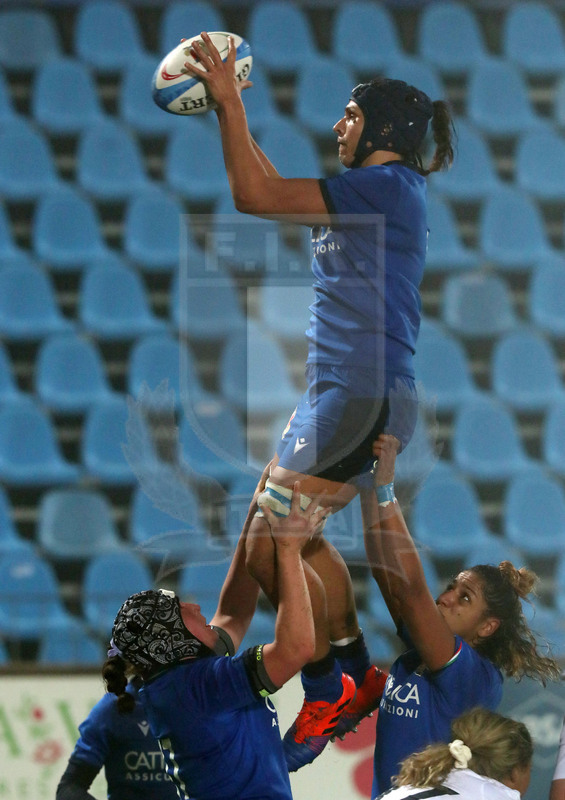 Guinness Sei Nazioni Donne 2020, Round 5, Parma, Cittadella del Rugby 01/11/2020, Italia Donne v Inghilterra Donne, Giordana Duca conquista touche. Foto Daniele Resini/Fotosportit