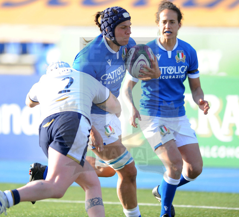 Guinness Sei Nazioni Donne 2021, Glasgow, Scoststoun Stadium 17/04/2021, Scozia Donne v Italia Donne, Giordana Duca. Foto David Gibson/Fotosportit