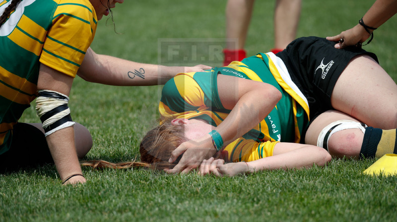 Finali Trofeo Interregionale U16 e Coppa Italia Femminile Seniores Femminile "Trofeo Rebecca Braglia", Calvisano (BS), Pata Stadium, 2-3 Giugno 2018. La delusione delle ragazze del Montebelluna. Foto: Roberto Bregani @ fotosportit