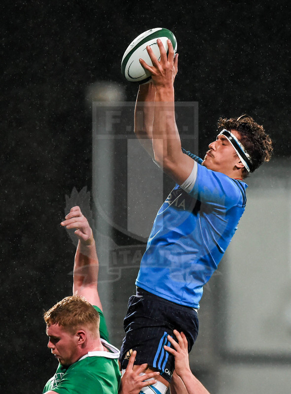 RBS 6 Nazioni U20 2016, Dublino, Donnybrook Stadium, 11-03-2016, Irlanda U20 v Italia U20. Leonardo Krumov conquista l\
