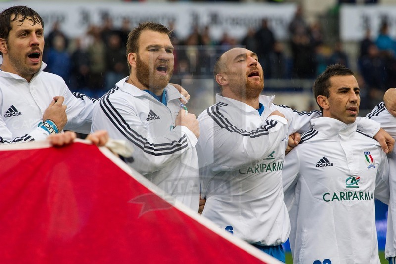 Cariparma Test Match,Roma,Stadio Olimpico,23-11-2013,Italia-Argentina. Foto Elena Barbini. Gli azzurri durante l\