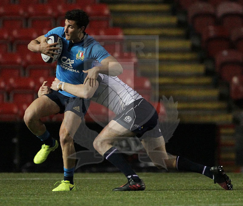 RBS Sei Nazioni 2017, Cumbernauld, Broadwood Stadium 17/03/2017, Scozia U20 v Italia U20, Marco Zanon. Foto Daniele Resini/Fotosportit