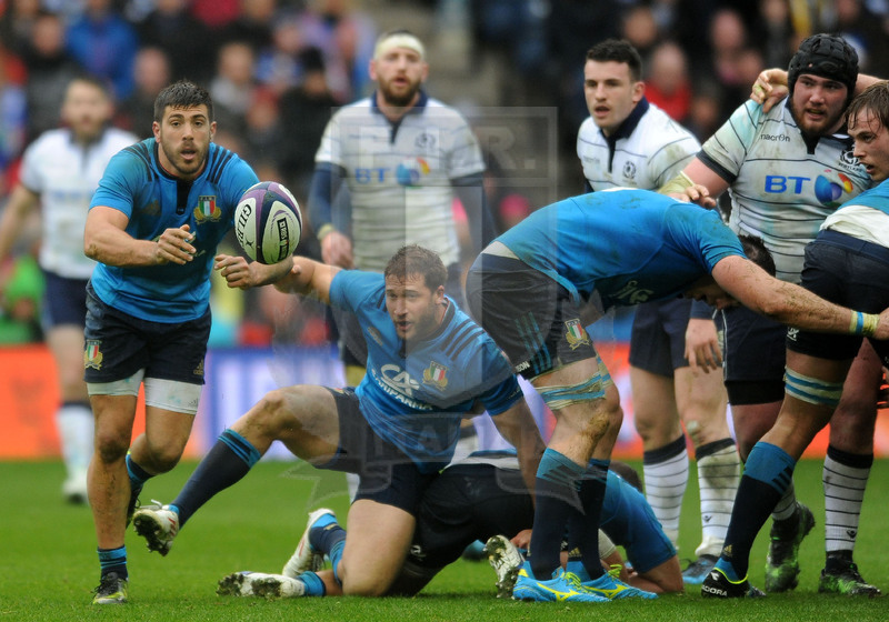 RBS Sei Nazioni 2017, Edimburgo, Murrayfield Stadium 18/03/2017, Scozia v Italia, apertura di Edoardo Gori. Foto David Gibson/Fotosportit
