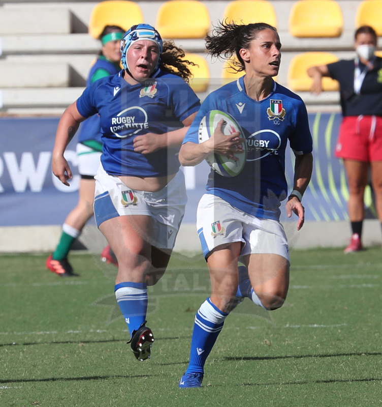 Rugby World Cup 2021 Women, Qualifier, Parma, stadio Lanfranchi 19/09/2021, Italia Donne v Scozia Donne, Sara Barattin con Gaia Maris. Foto Daniele Resini/Fotosportit