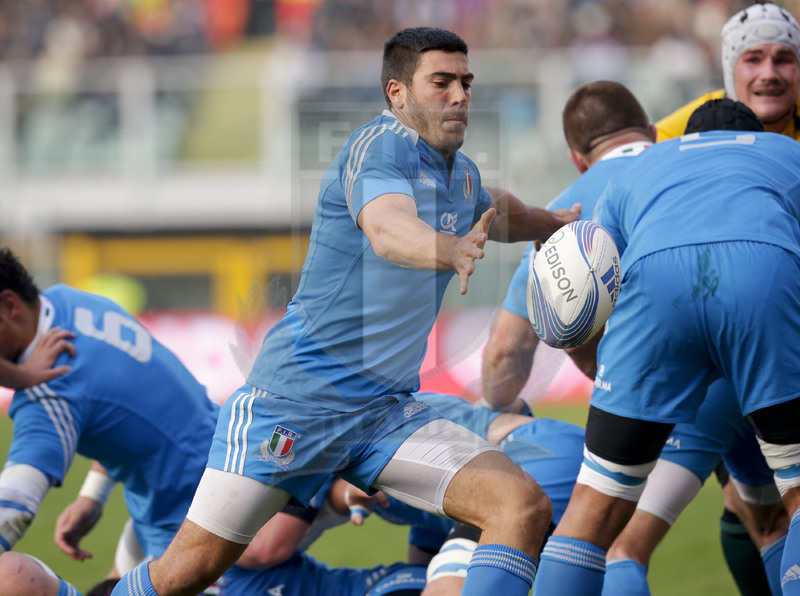Cariparma Test Match 2013, Torino, Stadio Olimpico, 9-11-2013, Italia v Australia. Edoardo Gori si appresta a calciare nel box Foto Roberto Bregani / Fotosportit