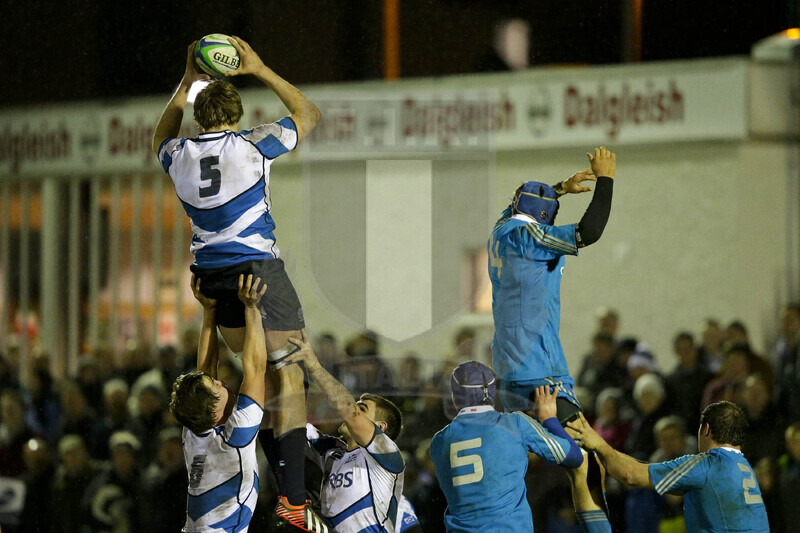 RBS 6 Nazioni 2013 Under 20, Galashiels, Netherdale 8-02-2013, Scozia U20 v Italia U20, Johnny Gray in touche.