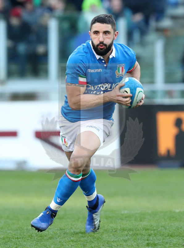 Guinness Sei Nazioni 2019, Round 3, Roma, stadio Olimpico 24/02/2019, Italia v Irlanda, Tito Tebaldi. Foto Daniele Resini/Fotosportit