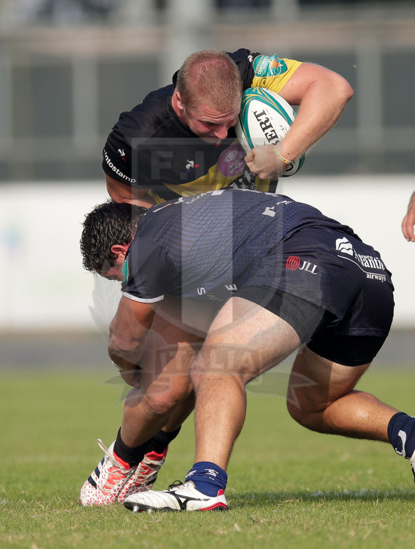 Continental Shield 2017-2018, Viadana, Stadio Zaffanella, 14-10-2017, Rugby Viadana v Cdul. Una carica di Massimo Ceciliani. Foto: Roberto Bregani/ Fotosportit