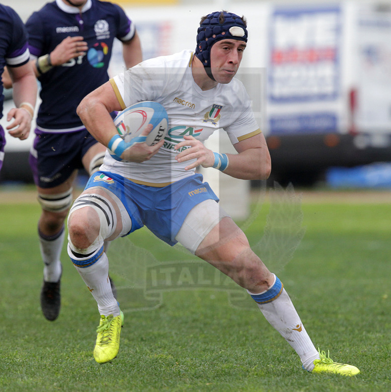 Natwest Sei Nazioni U20 2018, round 5, Bari, stadio della Vittoria 16/03/2018, Italia U20 v Scozia U20, Michelangelo Biondelli. Foto Daniele Resini/Fotosportit
