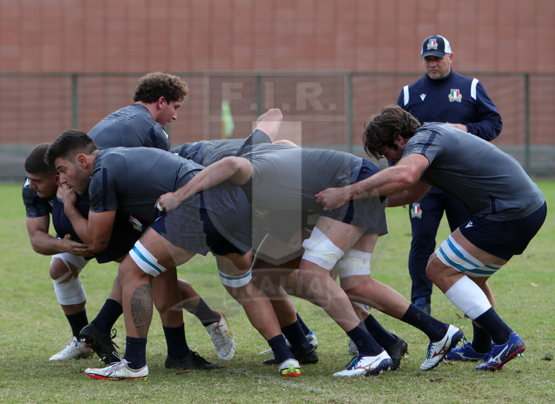 Autumn Nations Cup, Italia v Nuova Zelanda, Roma, Centro Coni Giulio Onesti 05/11/2021, team run della Nazionale Maggiore,