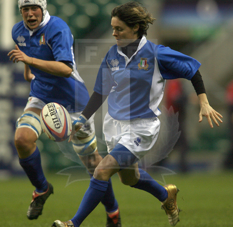 Sei Nazioni Donne 2007, Londra, Twickenham 10/02/2007, Inghilterra Donne v Italia Donne, Michela Tondinelli. Foto Daniele Resini/Fotosportit