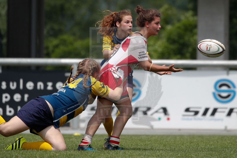 Finali Trofeo Interregionale U16 e Coppa Italia Femminile Seniores Femminile "Trofeo Rebecca Braglia", Calvisano (BS), Pata Stadium, 2-3 Giugno 2018. Una fase dell\