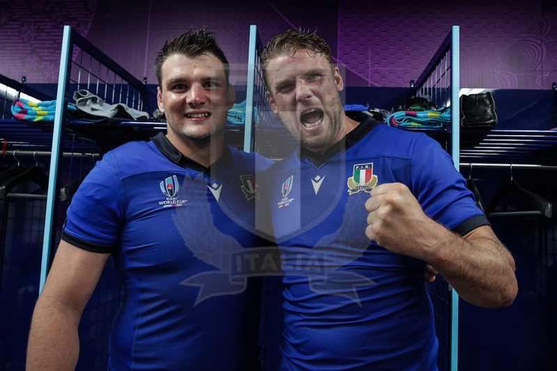Rugby World Cup 2019 Giappone, Fukuoka, Fukuoka Hakatanomori Stadium 25/09/2019, Italia v Canada, David Sisi e Dean Budd. Foto Giuseppe “Pino” Fama