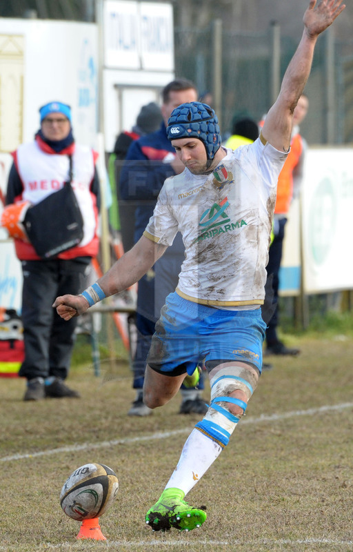 Test match U18, Badia Polesine 24/02/2018, Italia U18 v Francia U18, Michele Paruzzo.