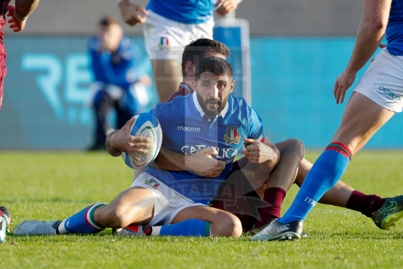 Cattolica Test Match 2018, Firenze, stadio Artemio Franchi 10/11/2018, Italia v Gorgia, Tito Tebaldi senza sostegno. Foto: Roberto Bregani / Fotosportit