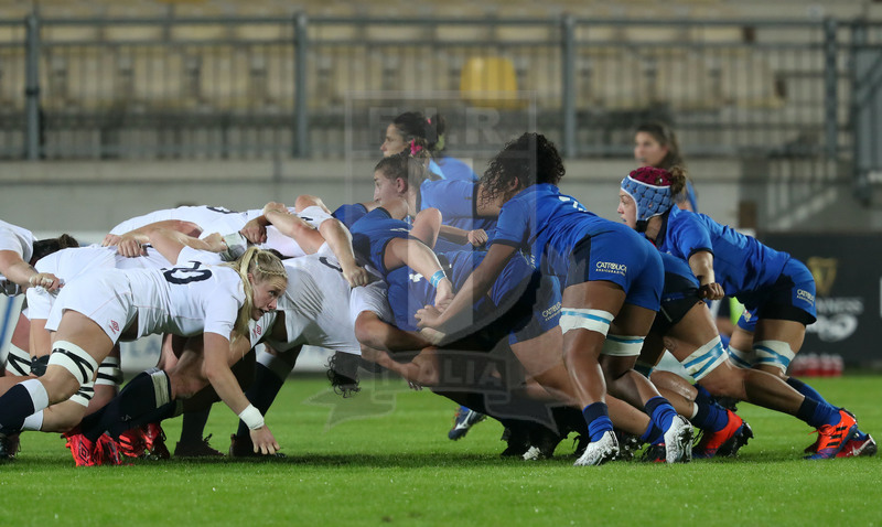 Guinness Sei Nazioni Donne 2020, Round 5, Parma, Cittadella del Rugby 01/11/2020, Italia Donne v Inghilterra Donne, mischie a confronto. Foto Daniele Resini/Fotosportit