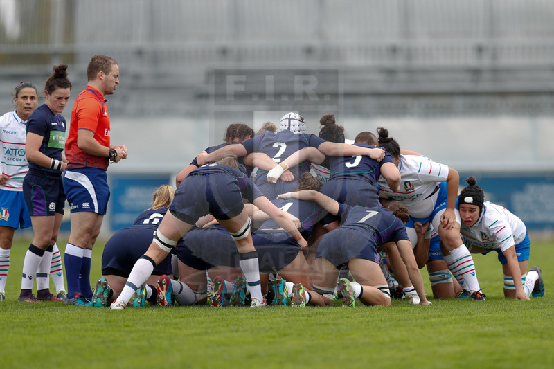 Test Match Donne Novembre 2018, Calvisano (BS), Pata Stadium, 4-11-2018, Italia Femminile v Scozia Femminile. Mischia. Foto: Roberto Bregani/Fotosportit