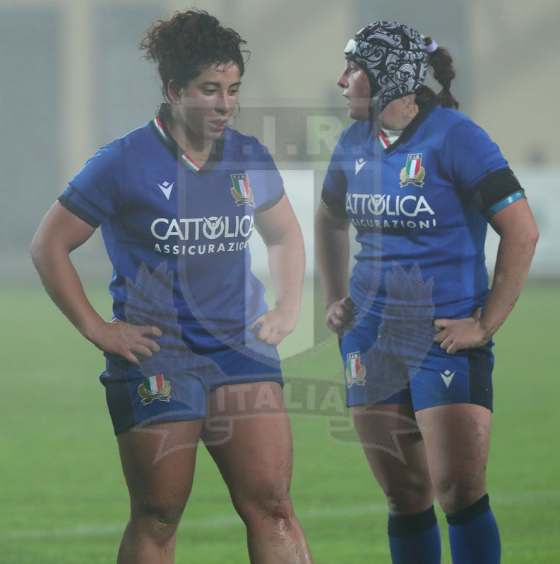 Guinness Sei Nazioni Donne 2020, Round 5, Parma, Cittadella del Rugby 01/11/2020, Italia Donne v Inghilterra Donne, Silvia Turani e Erika Skofca. Foto Daniele Resini/Fotosportit