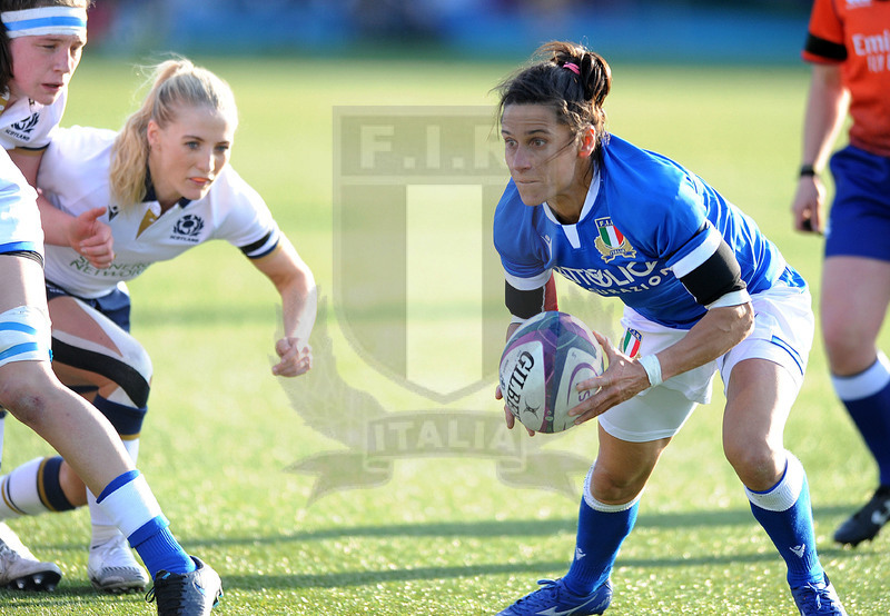 Guinness Sei Nazioni Donne 2021, Glasgow, Scoststoun Stadium 17/04/2021, Scozia Donne v Italia Donne, un break di Sara Barattin. Foto David Gibson/Fotosportit