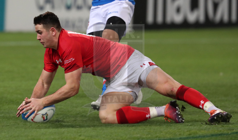Guinness Sei Nazioni 2019, Round 2, Roma, Stadio Olimpico 09/02/2019, Italia v Galles, la meta di Watkin. Foto Daniele Resini/Fotosportit