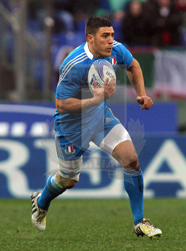 Sei Nazioni 2013, Roma, stadio Olimpico 23/02/2013, Italia v Galles, Edoardo Gori.