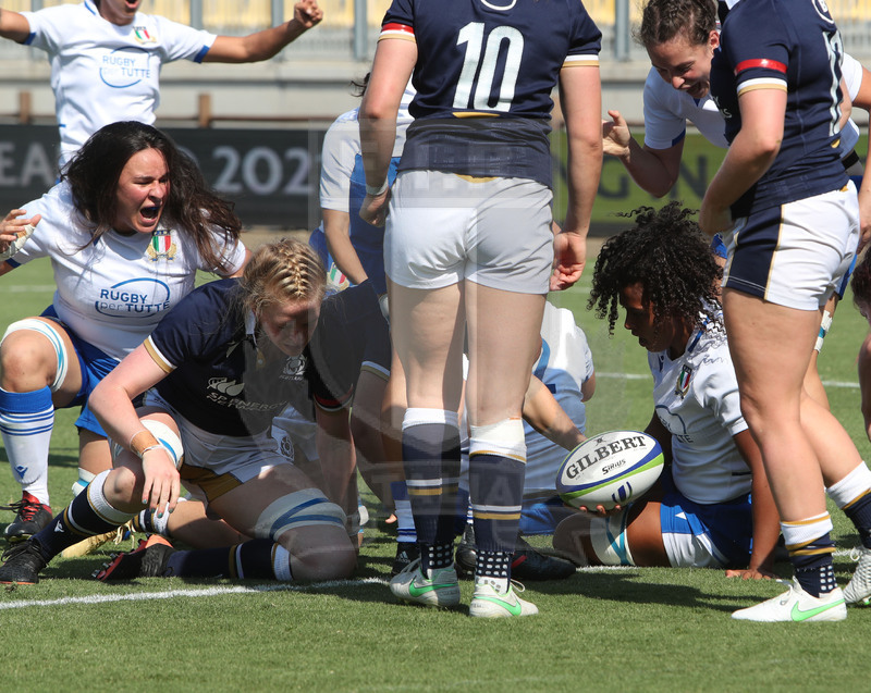 Rugby World Cup 2021 Women, Qualifier, Parma, stadio Lanfranchi 13/09/2021, Italia Donne v Scozia Donne, Giada Franco in meta. Daniele Resini/Fotosportit