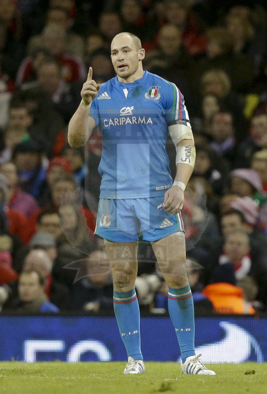 RBS 6 Nazioni 2014, Cardiff, Millennium Stadium, 1/02/2014, Galles v Italia. Sergio Parisse Foto Roberto Bregani/Fotosportit