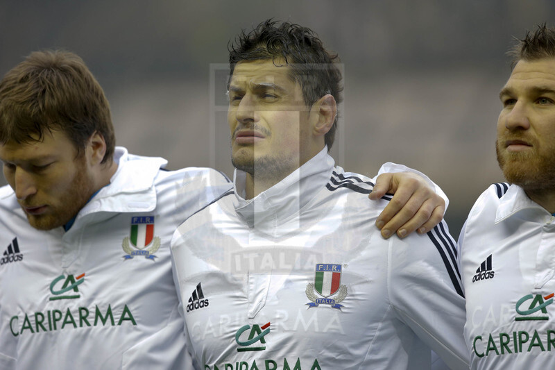 RBS 6 Nazioni 2013, Edimburgo, Murrayfield Stadium, 9-02-2013, Scozia v Italia. Alessandro Zanni durante l\