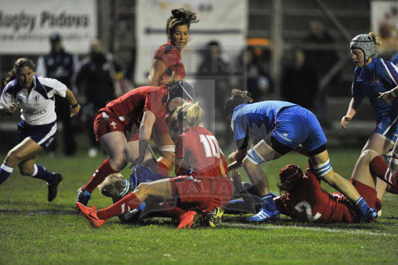 Rbs Sei Nazioni Donne 2015, Padova, stadio Plebiscito, 21-03-2015, Italia Donne v Galles Donne, Flavia Severin in meta.