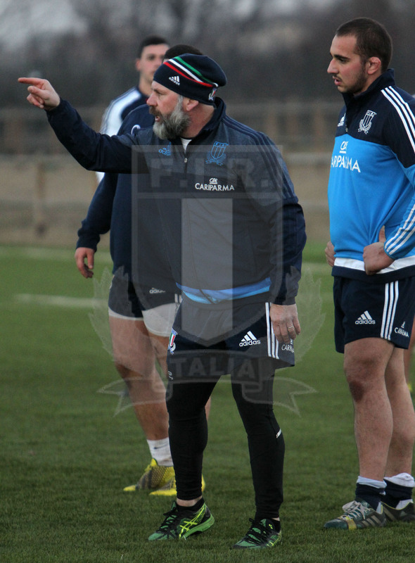 Rbs Sei Nazioni, raduno della Nazionale U20, Parma 24/01/2017, allenamento, Alessandro Troncon.
