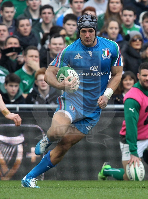 Rbs Sei Nazioni 2014, Dublino, Aviva Stadium, 08/03/2014, Irlanda v Italia, Michele Campagnaro. Foto Daniele Resini/Fotosportit