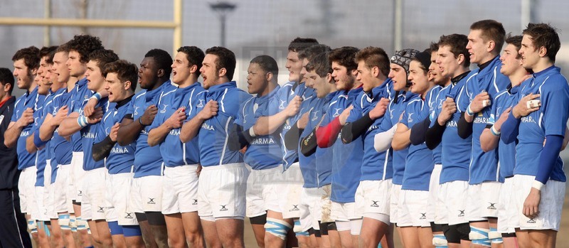 Badia Polesine, 18/02/2011, Italia Under18 v Irlanda Under 18, gli Azzurri all\