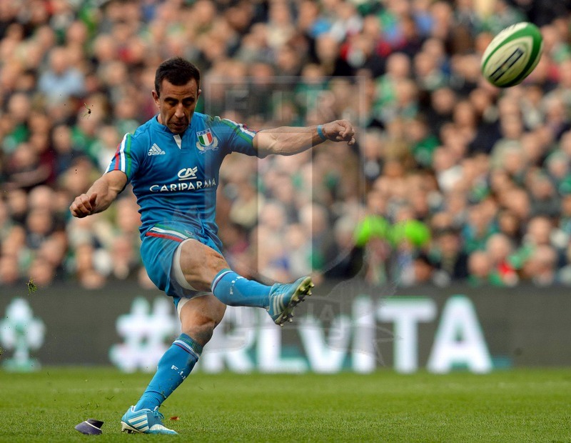 Sei Nazioni 2014, Dublino, Aviva Stadium, 08-03-2014, Irlanda v Italia, Luciano Orquera, foto: Massimiliano Pratelli