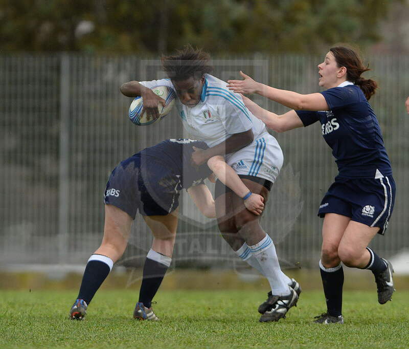 Sei Nazioni Donne 2014, Santa Maria Capua Vetere, stadio Francesco Casino, 23-02-2014, Italia Donne v Scozia Donne. Awa Coulibaly, foto: Massimiliano Pratelli