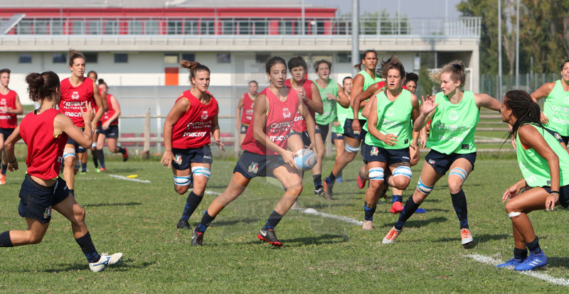 Raduno Nazionale Italiana Donne, Parma, Cittadella del Rugby 13/09/2020, Vittoria Ostuni Minuzzi attacca la linea. Foto Daniele Resini/Fotosportit