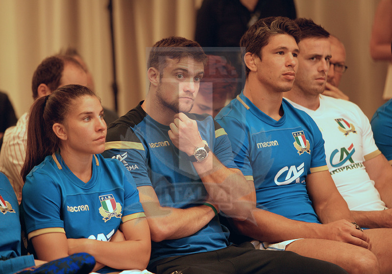 Milano, presentazione del nuovo sponsor tecnico Fir, Milano, NHOW Hotel 03/07/2017, gli atleti delle Nazionali intervenuti: Maria Magatti, Edoardo Padovani, Francesco Minto e Bram Steyn. Foto Daniele Resini/Fotosportit