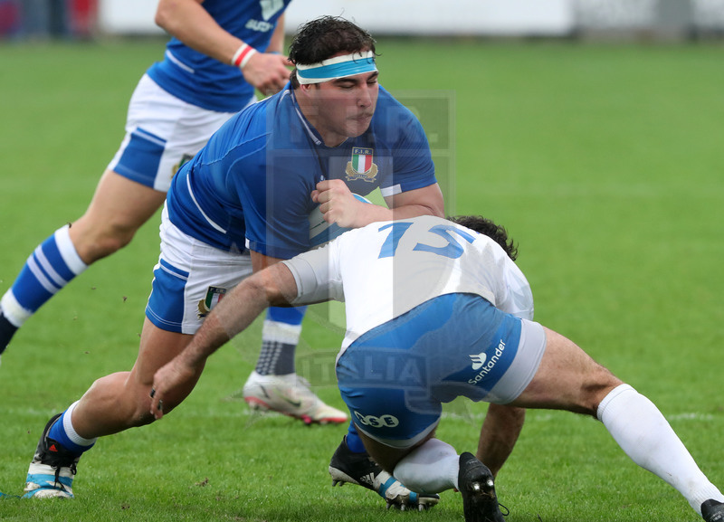 Autumn Nations Series 2021, Parma, stadio Lanfranchi 20/11/2021, Itallia v Uruguay, Ivan Nemer in percussione. Foto Daniele Resini/Fotosportit