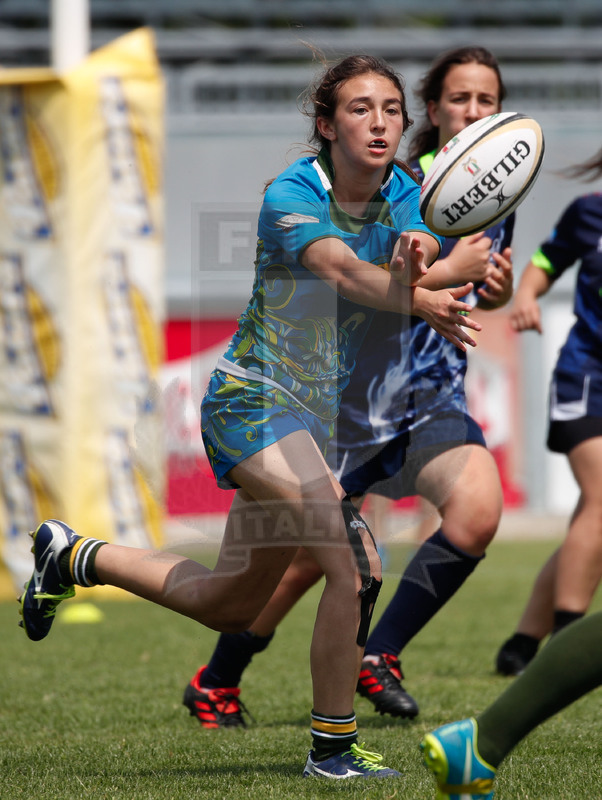 Finali Trofeo Interregionale U16 e Coppa Italia Femminile Seniores Femminile "Trofeo Rebecca Braglia", Calvisano (BS), Pata Stadium, 2-3 Giugno 2018. Un momento durante le fasi di qualificazione alle Finali della Coppa Italia Seniores Femminile e del Trofeo Interregionale Underr 16. Foto: Roberto Bregani @ fotosportit