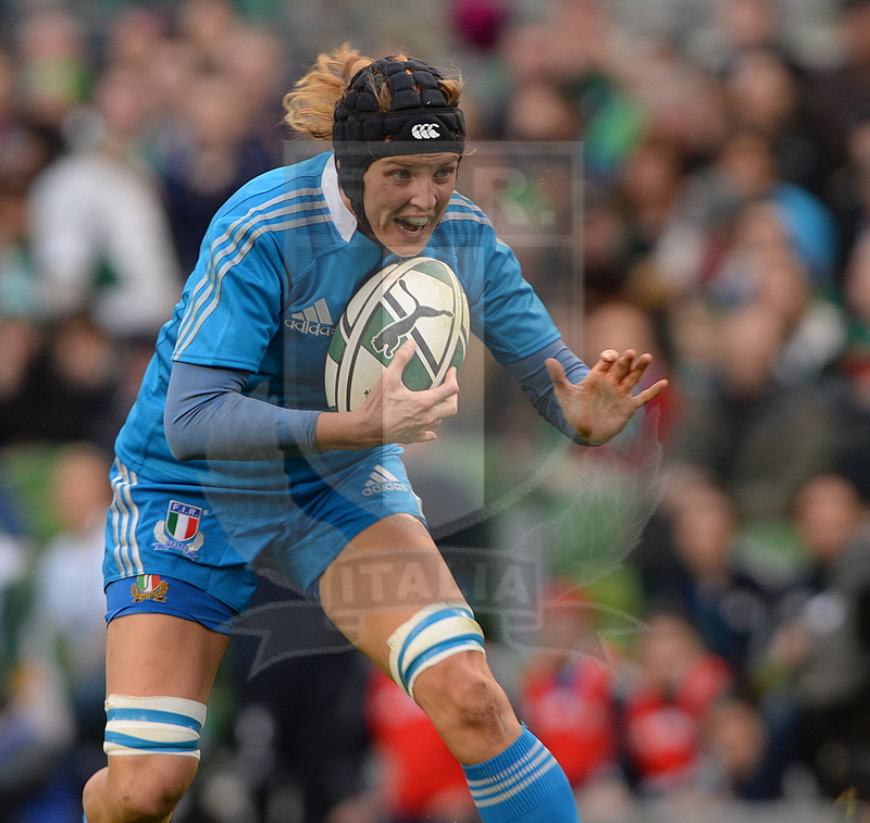 Sei Nazioni femminile 2014, Dublino, Aviva Stadium, 08-03-2014, Irlanda v Italia, Alice Trevisan, foto: Massimiliano Pratelli