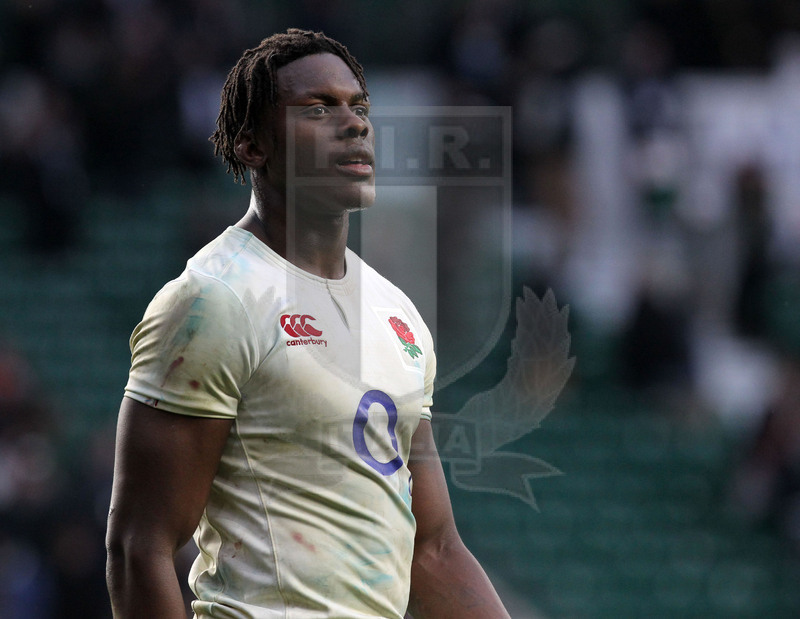 RBS Sei Nazioni 2017, Londra, Twickenham 26/02/2017, Inghilterra v Italia, Maro Itoje saluta il pubblico alla fine del match. Foto daniele Resini/Fotosportit