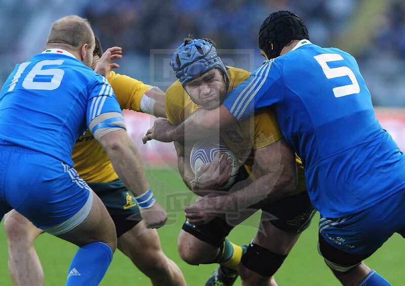 Cariparma Test Match 2013 - 09/11/2013 - Torino, Stadio Olimpico - Italia v Australia - James Horwill placcato alto da Marco Bortolami