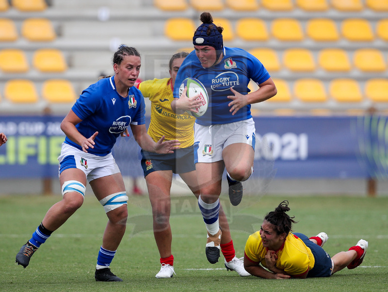 Rugby World Cup 2021 Women, Qualifier, Parma, stadio Lanfranchi 25/09/2021, Italia Donne v Spagna Donne, Melissa Bettoni con Valeria Fedrighi in sostegno. Foto Roberto Bregani/Fotosportit