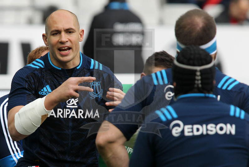 Rbs Sei Nazioni 2016, round 1, Parigi, Stade de France 06/02/2016, Francia v Italia, warm-up, Sergio Parisse. Foto Daniele Resini/Fotosportit