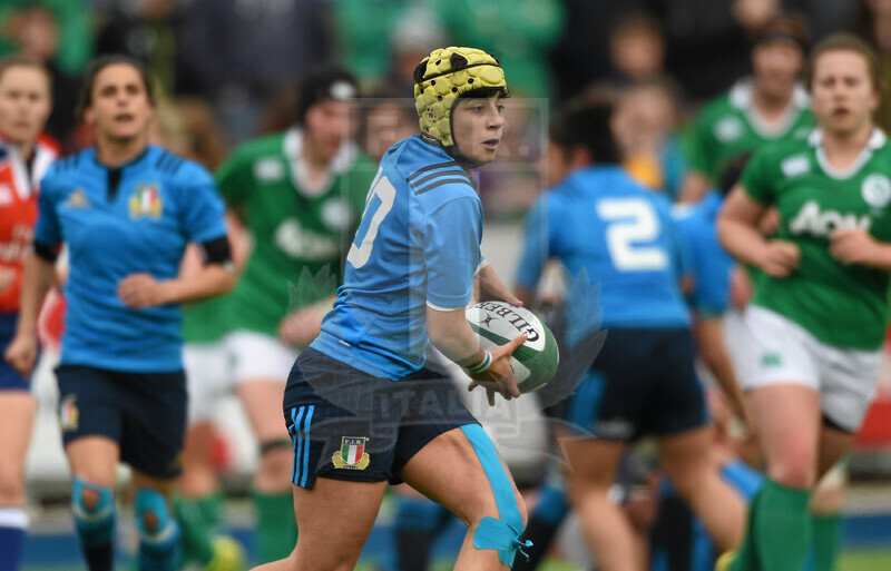 RBS 6 Nazioni Donne 2016, Dublino, Donnybrook Stadium, 13-03-2016, Irlanda Donne v Italia Donne. Beatrice Rigoni. Foto: Paul Mohan/Sportsfile @ Fotosportit