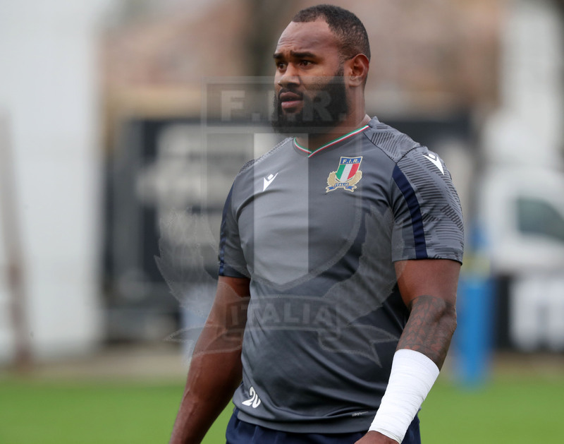 Autumn Nations Series 2021, Parma, Itallia v Uruguay, stadio Lanfranchi, team run della Nazionale Maggiore, Ratuva Tavuyara. Foto Daniele Resinii/Fotosportit