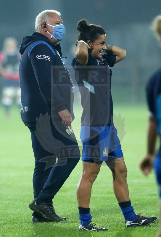 Guinness Sei Nazioni Donne 2020, Round 5, Parma, Cittadella del Rugby 01/11/2020, Italia Donne v Inghilterra Donne, warm up, Sara Barattin e l\