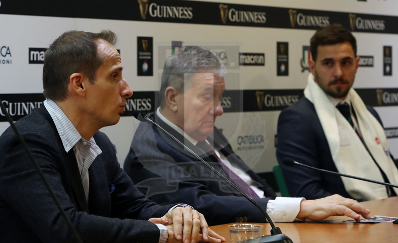 Roma, Stadio Olimpico 09/02/2019, conferenza stampa di presentazione e sigla dell’accordo Fir-Telethon,