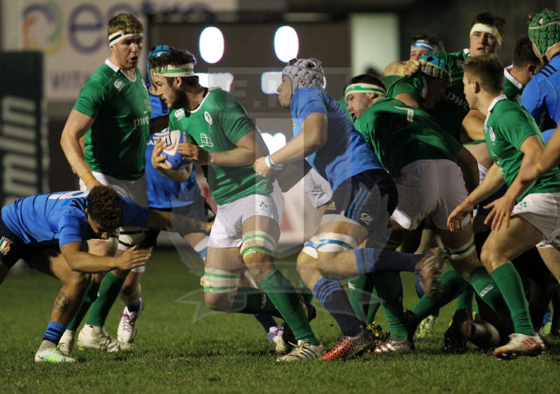 RBS Six Nations 2017, Round 2, Prato (FI), Chersoni stadium 10/02/2017, Italy U20 v Ireland U20, break di Calean Doris. Foto Daniele Resini/Fotosportit