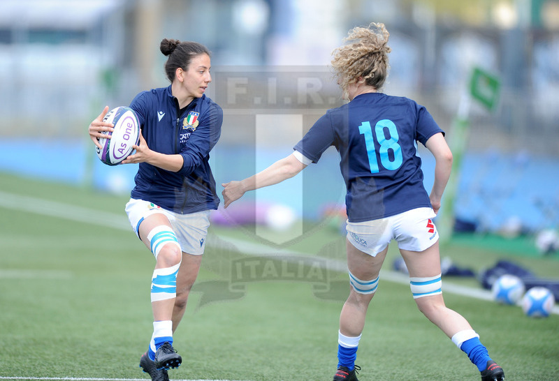 Guinness Sei Nazioni Donne 2021, Glasgow, Scoststoun Stadium 17/04/2021, Scozia Donne v Italia Donne, warm up. Foto David Gibson/Fotosportit