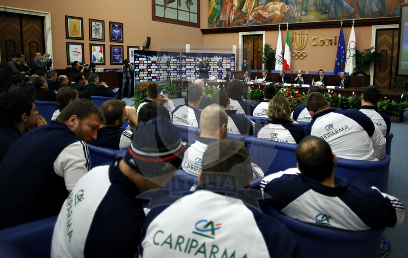 Roma 23-01-2013 Rugby: conferenza stampa di presentazione del 6 Nazioni 2014 presso il Salone d\